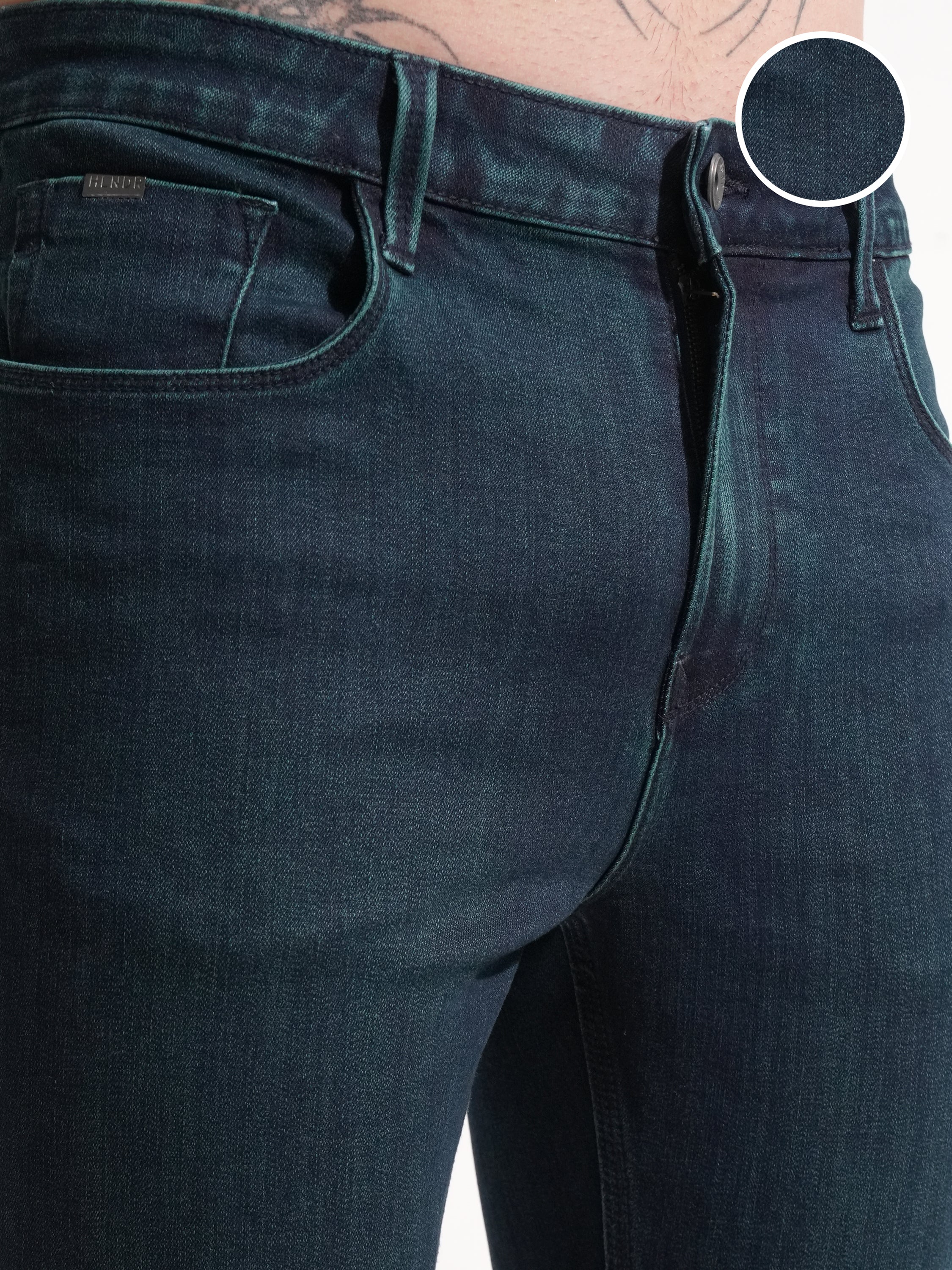 Purple By Highlander Men Blue Slim Fit Stretchable Jeans - Blue - Image 5