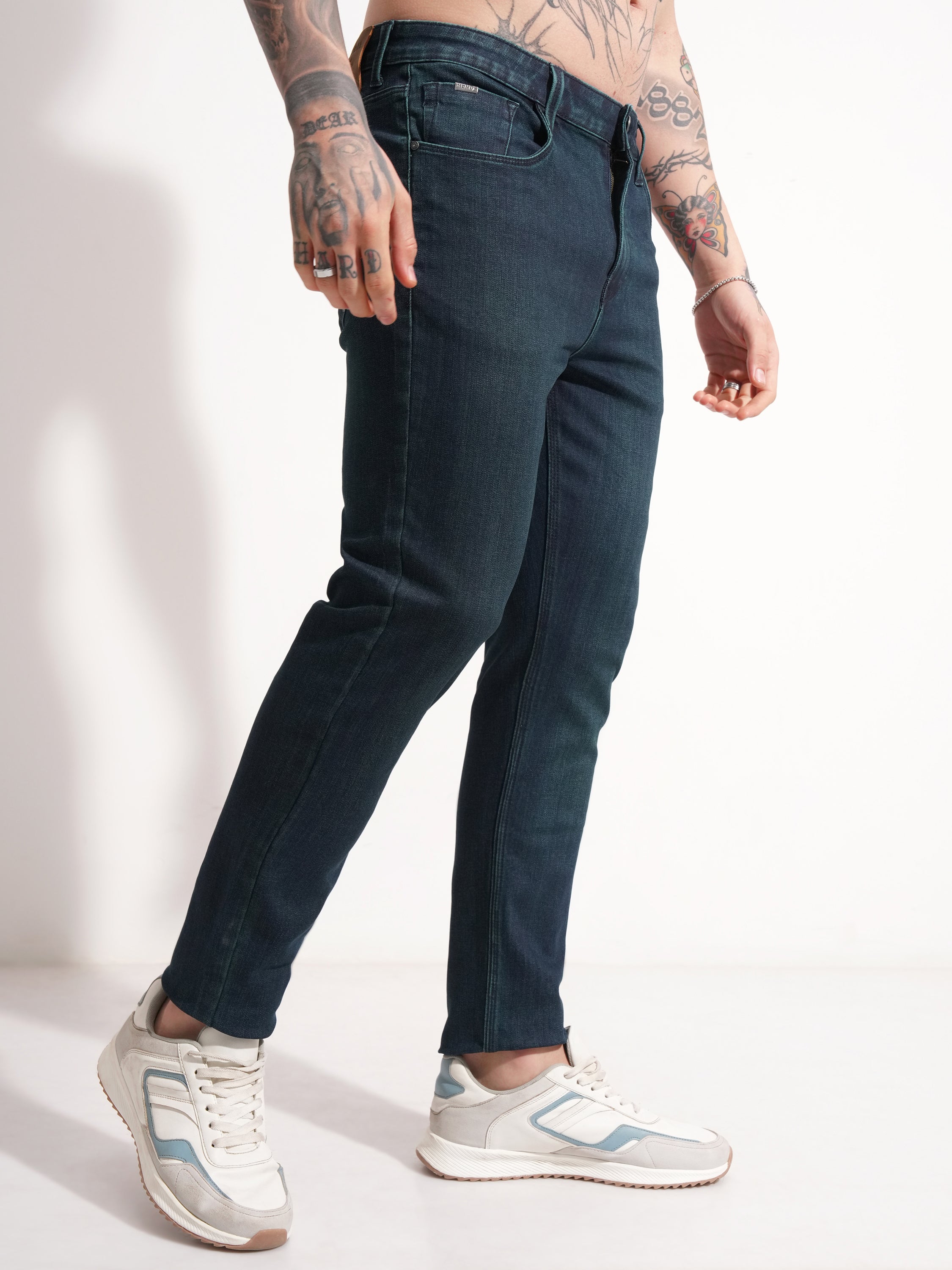 Purple By Highlander Men Blue Slim Fit Stretchable Jeans - Blue - Image 6