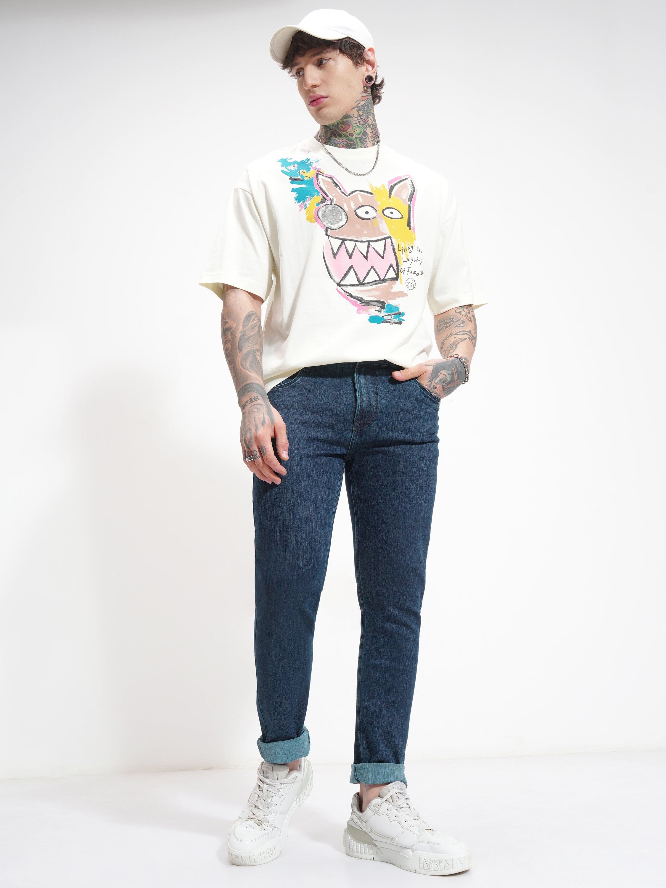 Purple By Highlander Men Blue Slim Fit Stretchable Jeans - Blue - Image 2