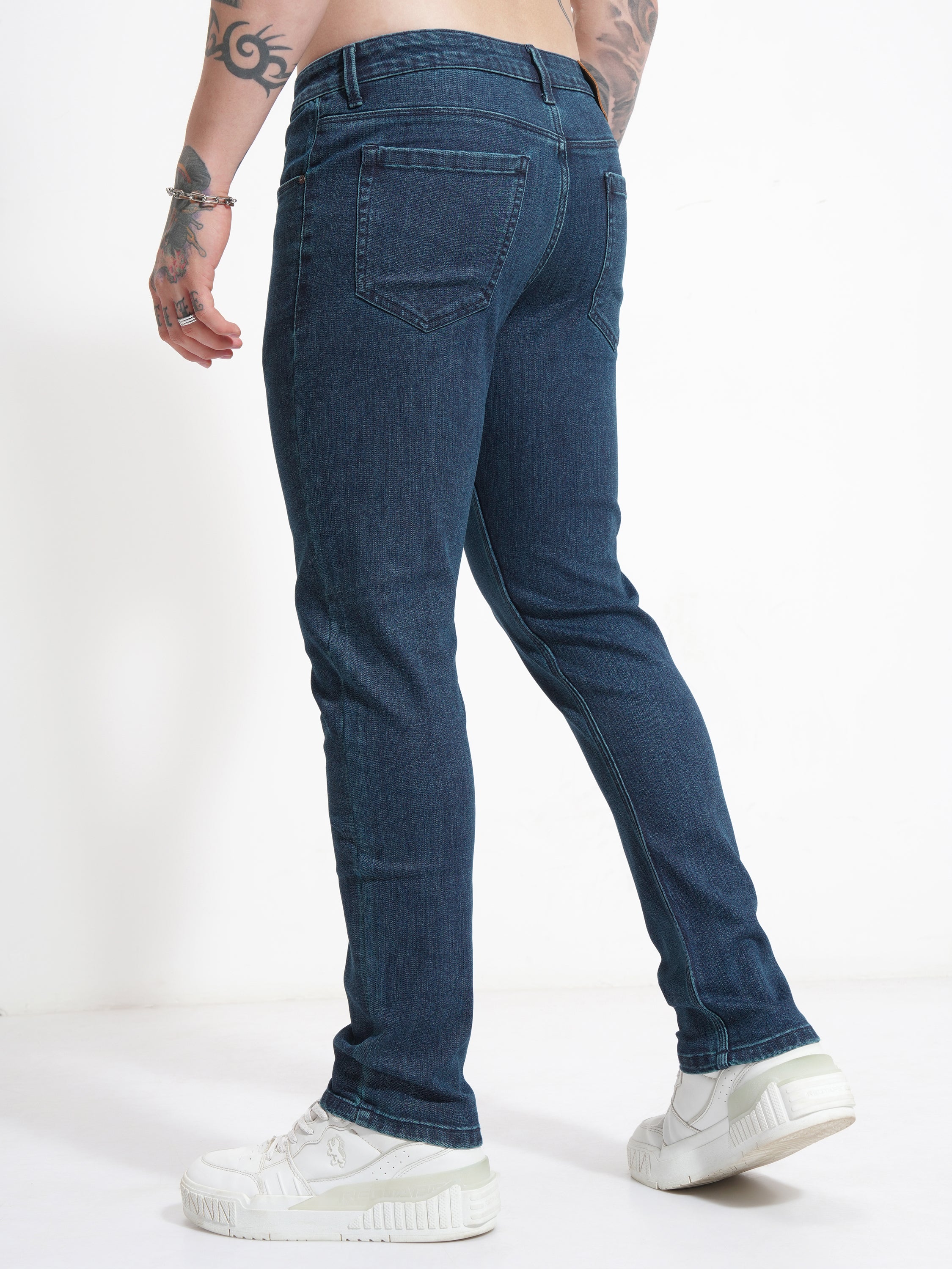 Purple By Highlander Men Blue Slim Fit Stretchable Jeans - Blue - Image 3