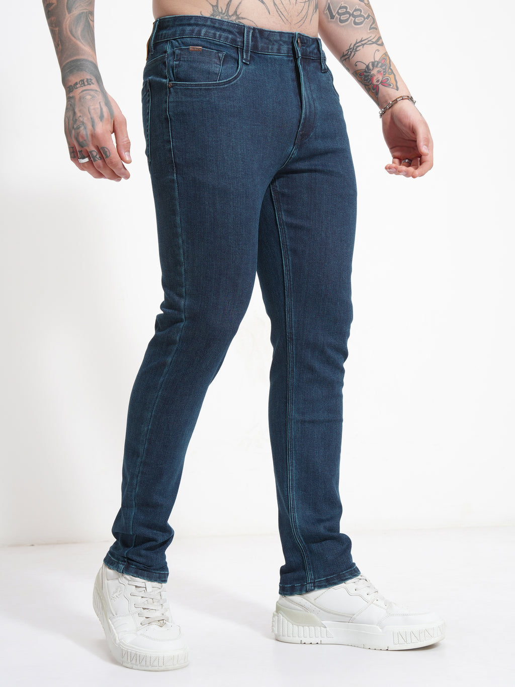 Purple By Highlander Men Blue Slim Fit Stretchable Jeans - Blue - Image 6