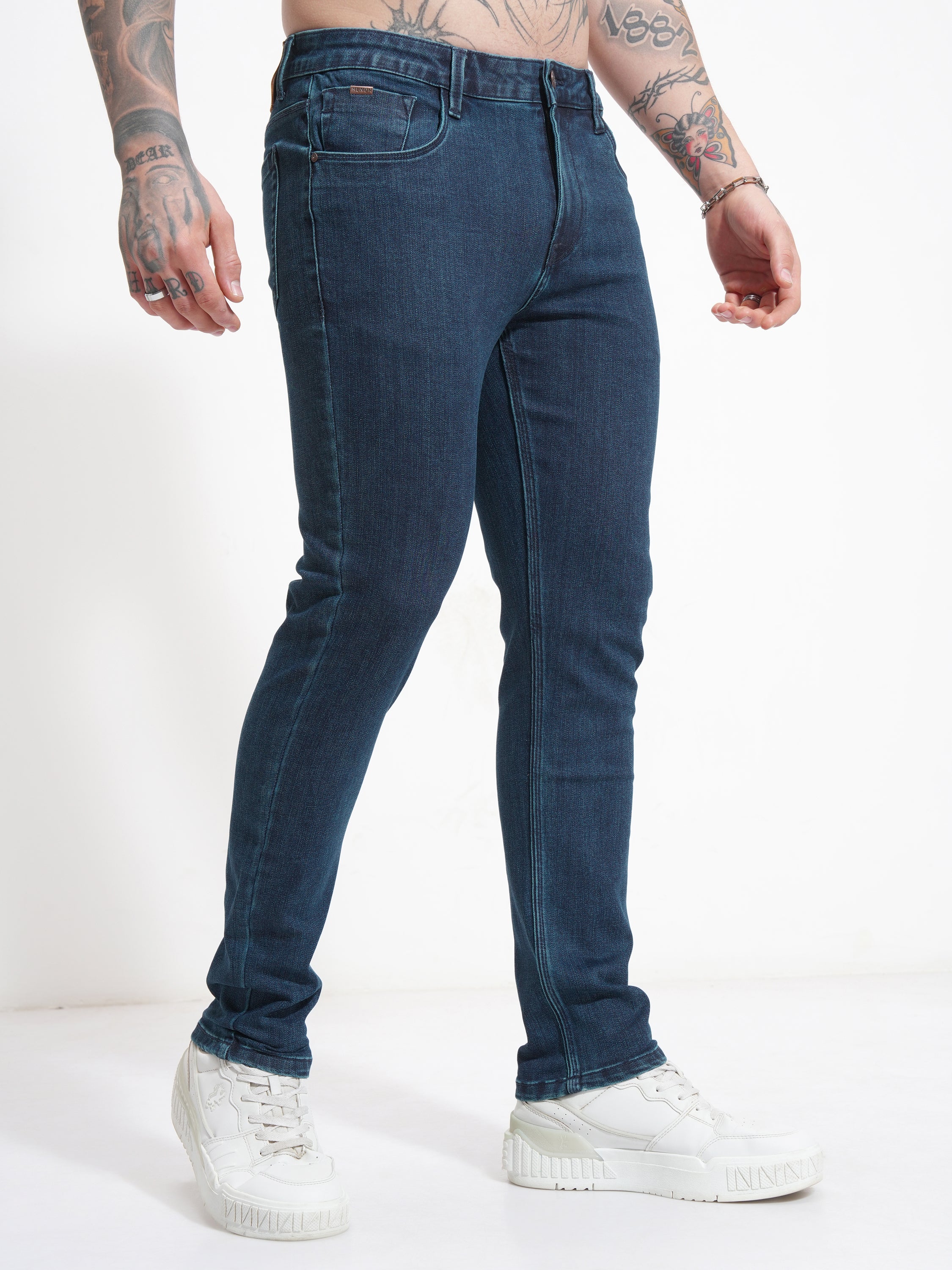 Purple By Highlander Men Blue Slim Fit Stretchable Jeans - Blue - Image 6