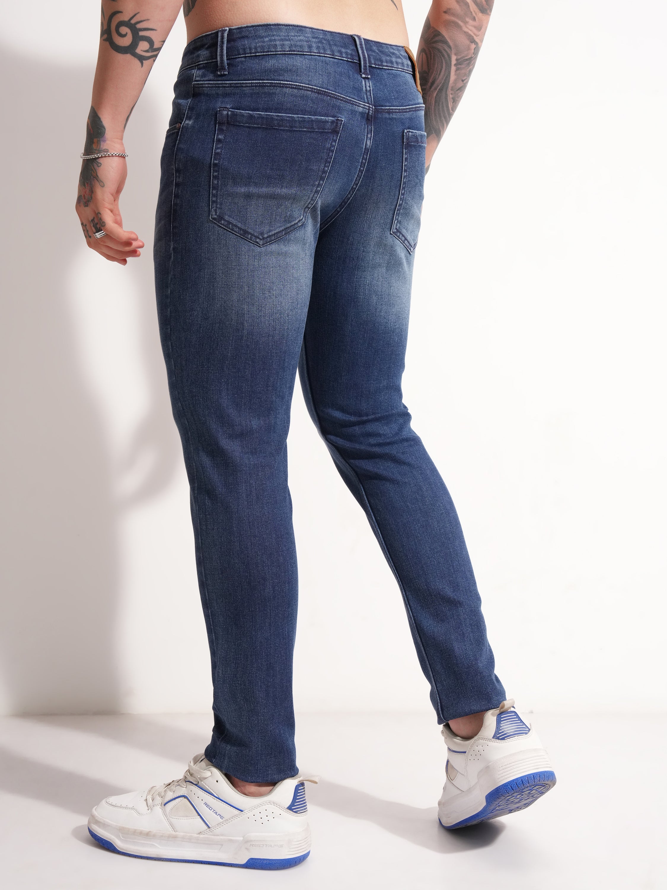 Purple By Highlander Men Blue Slim Fit Stretchable Jeans - Blue - Image 3