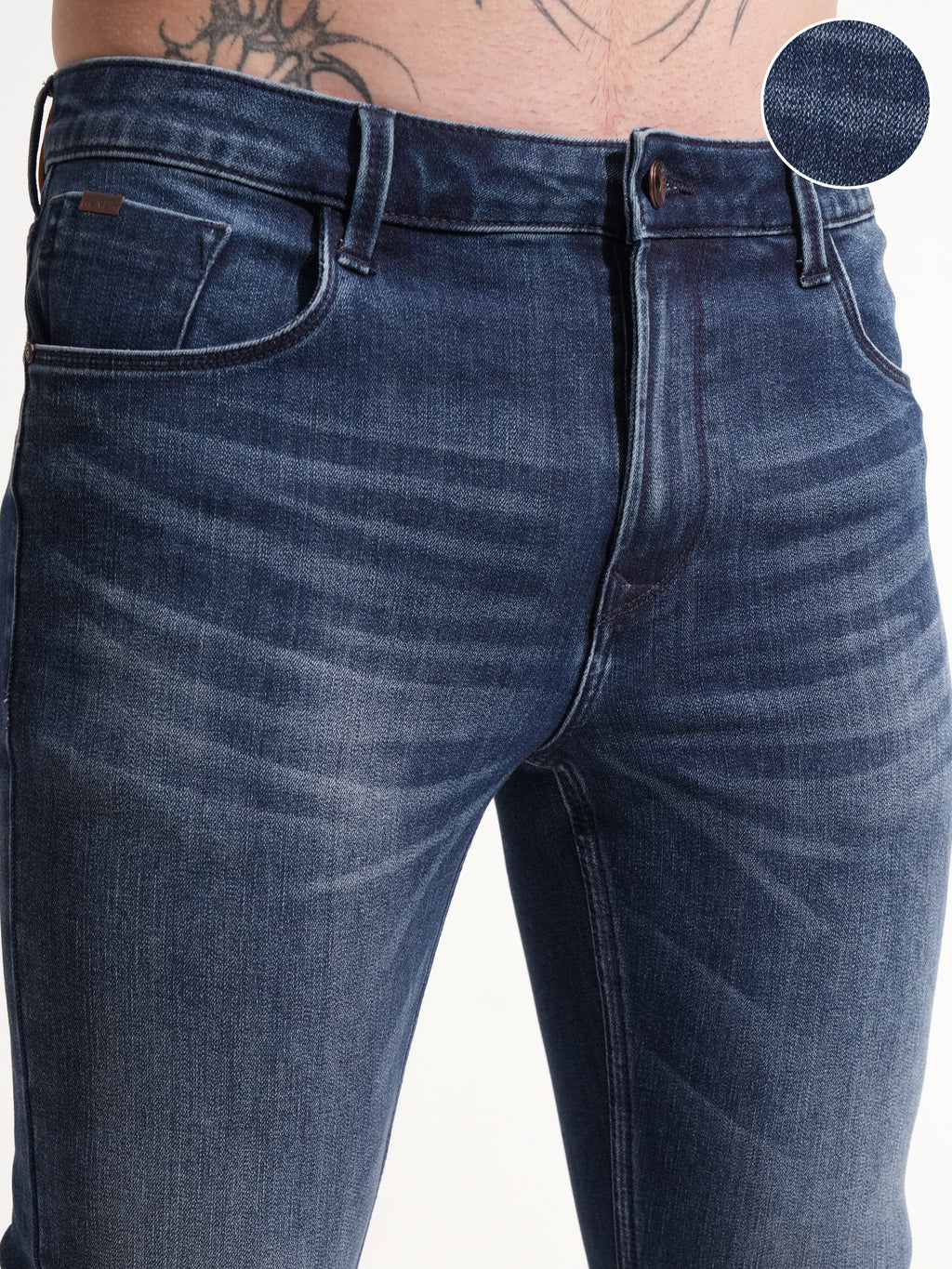 Purple By Highlander Men Blue Slim Fit Stretchable Jeans - Blue - Image 5