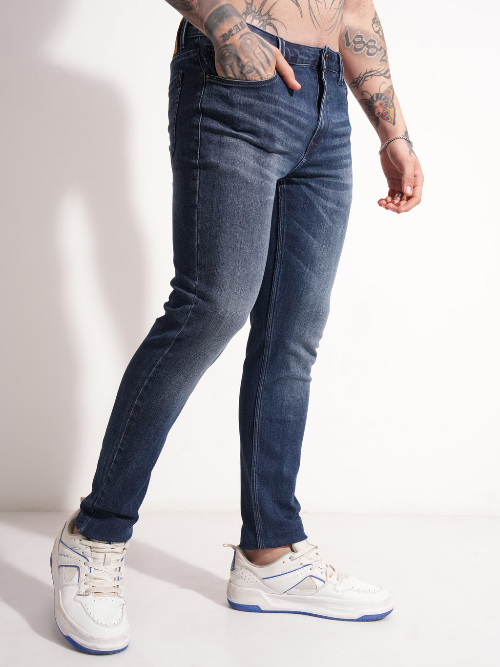 Purple By Highlander Men Blue Slim Fit Stretchable Jeans - Blue - Image 6