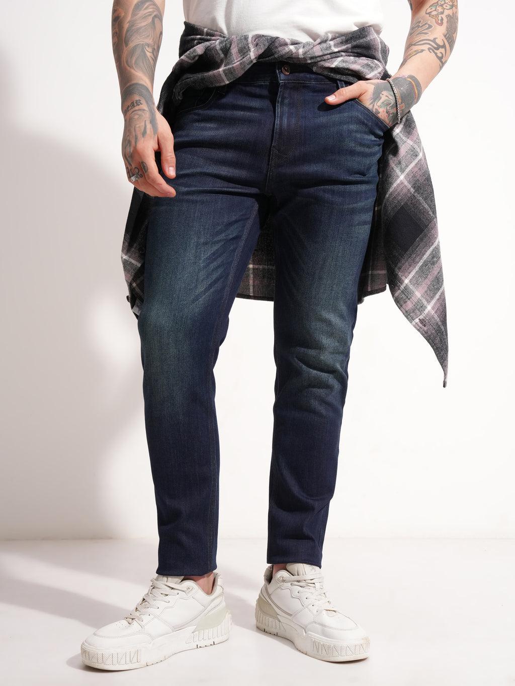 Purple By Highlander Men Blue Slim Fit Stretchable Jeans - Blue - Image 1