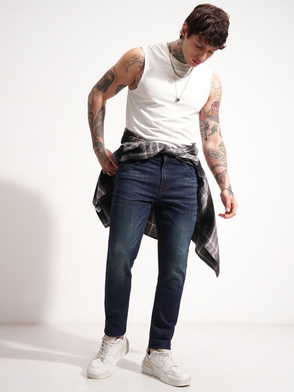 Purple By Highlander Men Blue Slim Fit Stretchable Jeans - Blue - Image 2