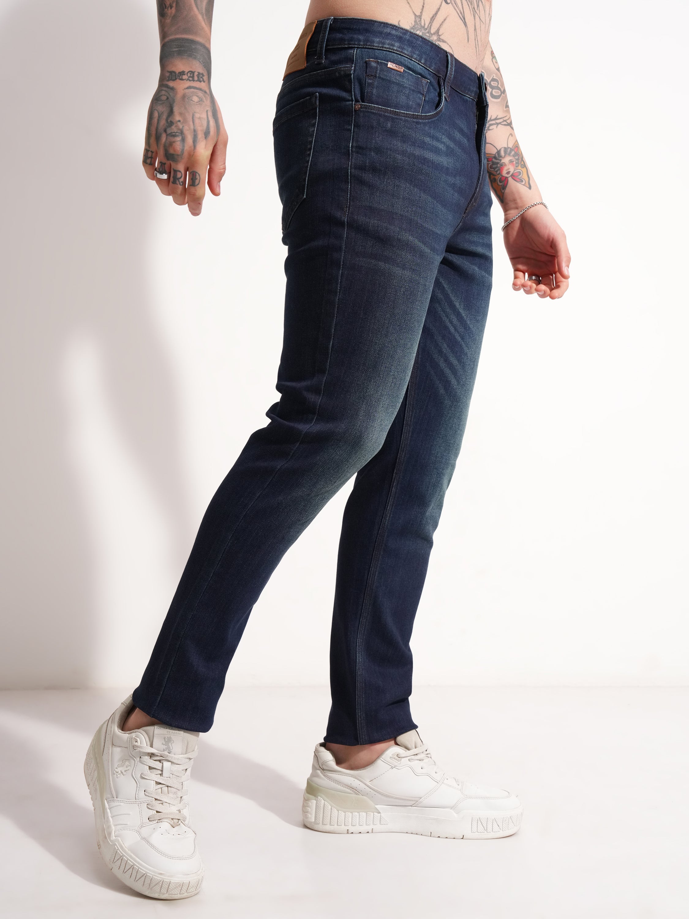 Purple By Highlander Men Blue Slim Fit Stretchable Jeans - Blue - Image 6