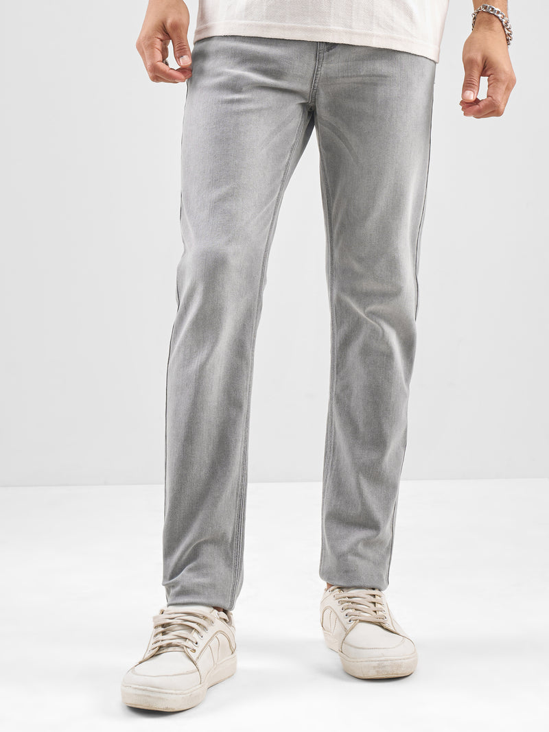 Purple By Highlander Men Grey Slim Fit Jeans - Grey - Image 1