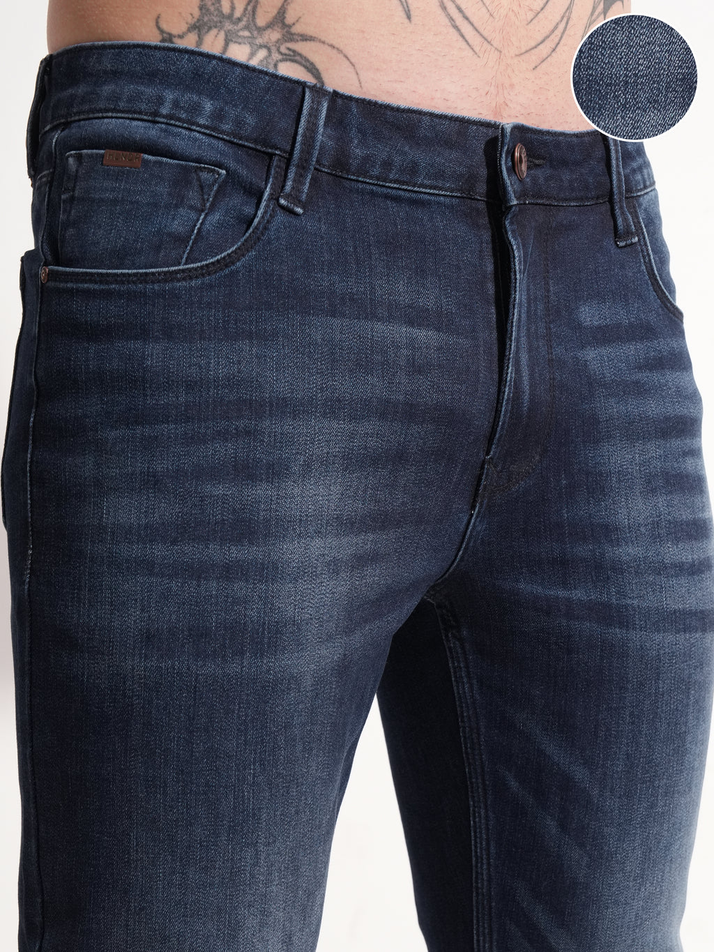 Purple By Highlander Men Blue Slim Fit Stretchable Jeans - Blue - Image 5