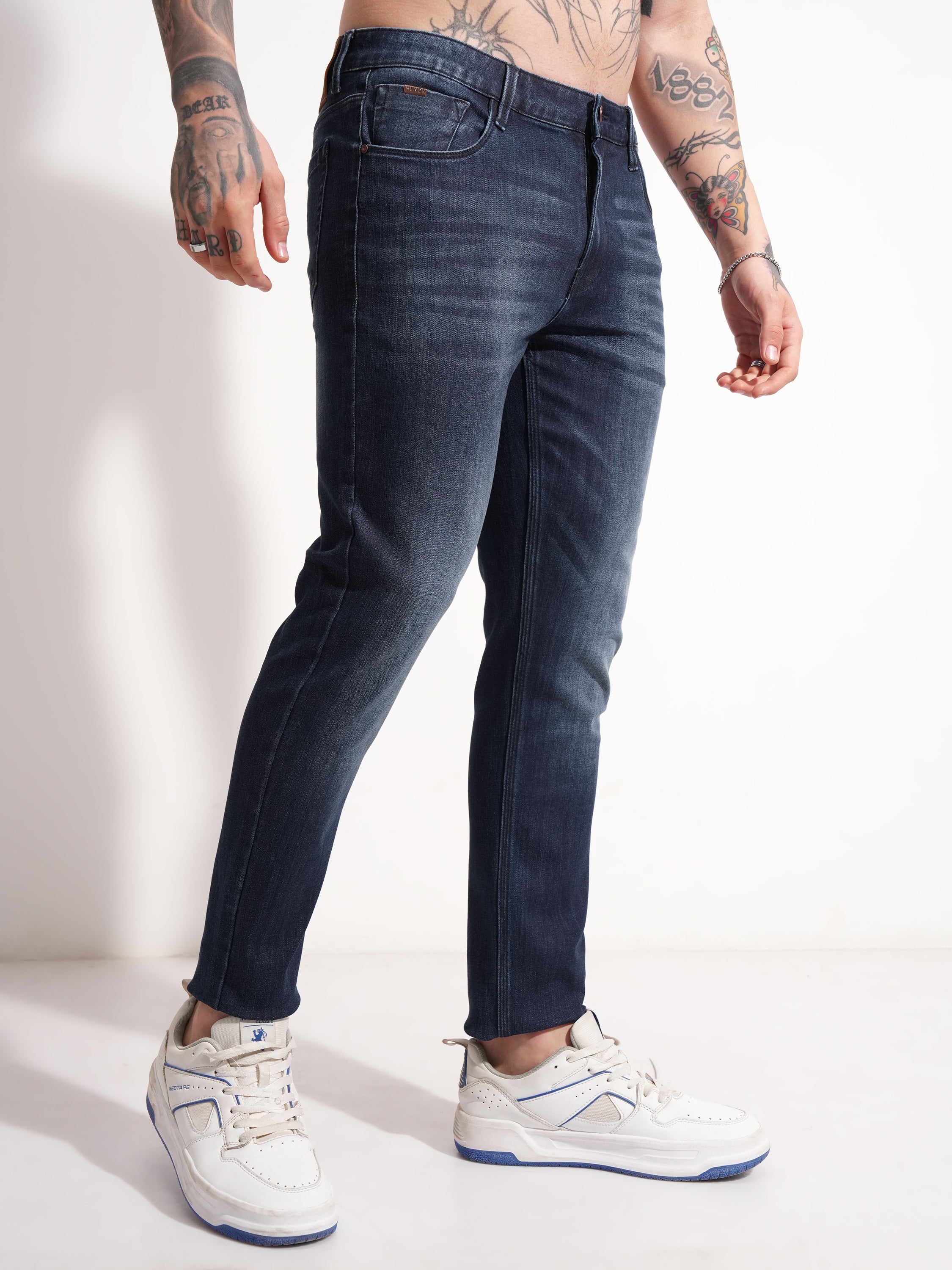 Purple By Highlander Men Blue Slim Fit Stretchable Jeans - Blue - Image 6