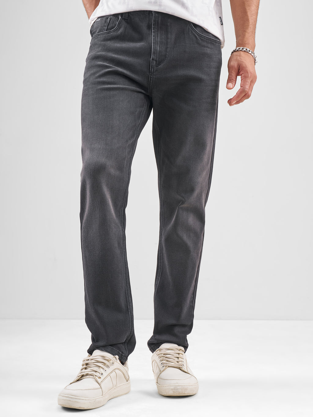 Purple By Highlander Men Black Slim Fit Jeans - Black - Image 1