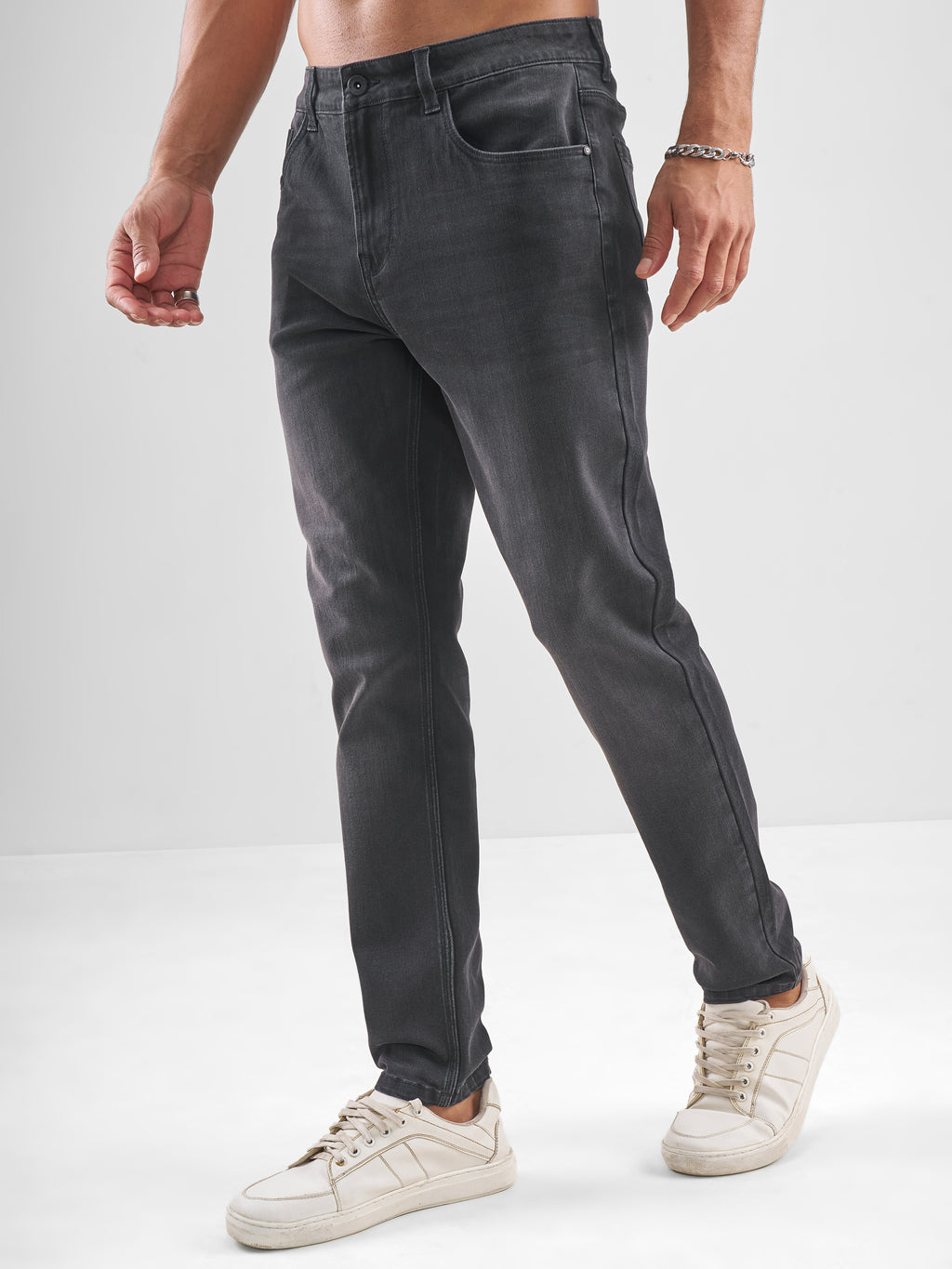 Purple By Highlander Men Black Slim Fit Jeans - Black - Image 4