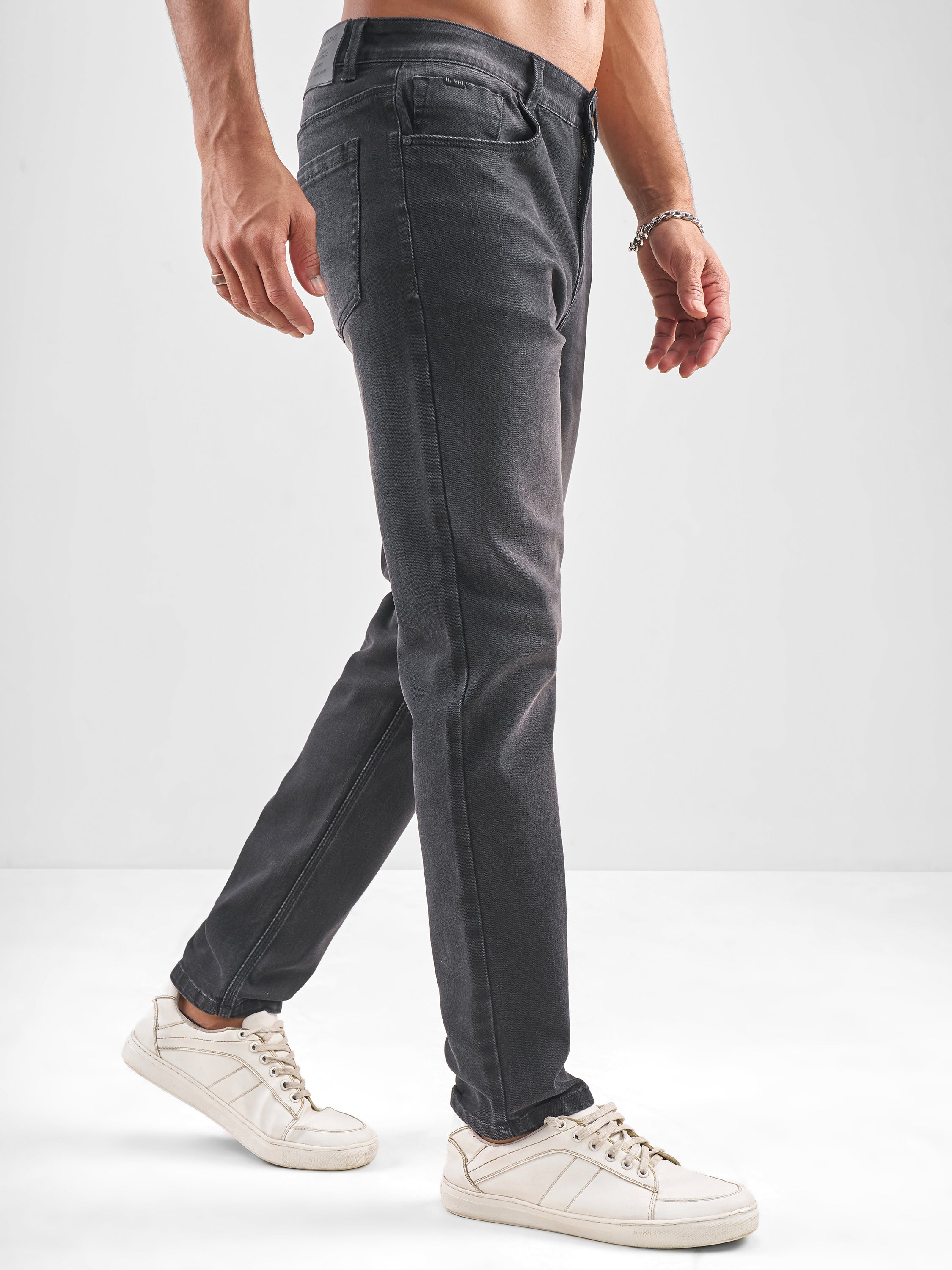 Purple By Highlander Men Black Slim Fit Jeans - Black - Image 6