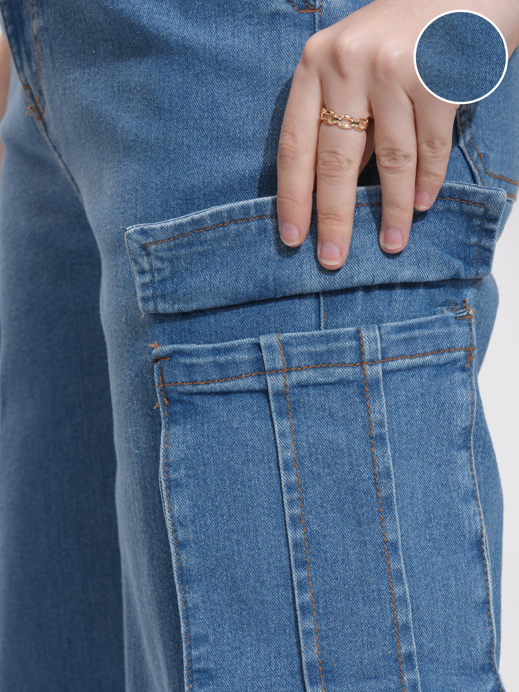 Tokyo Talkies Women Blue Straight Fit Stretchable Jeans - Blue - Image 5