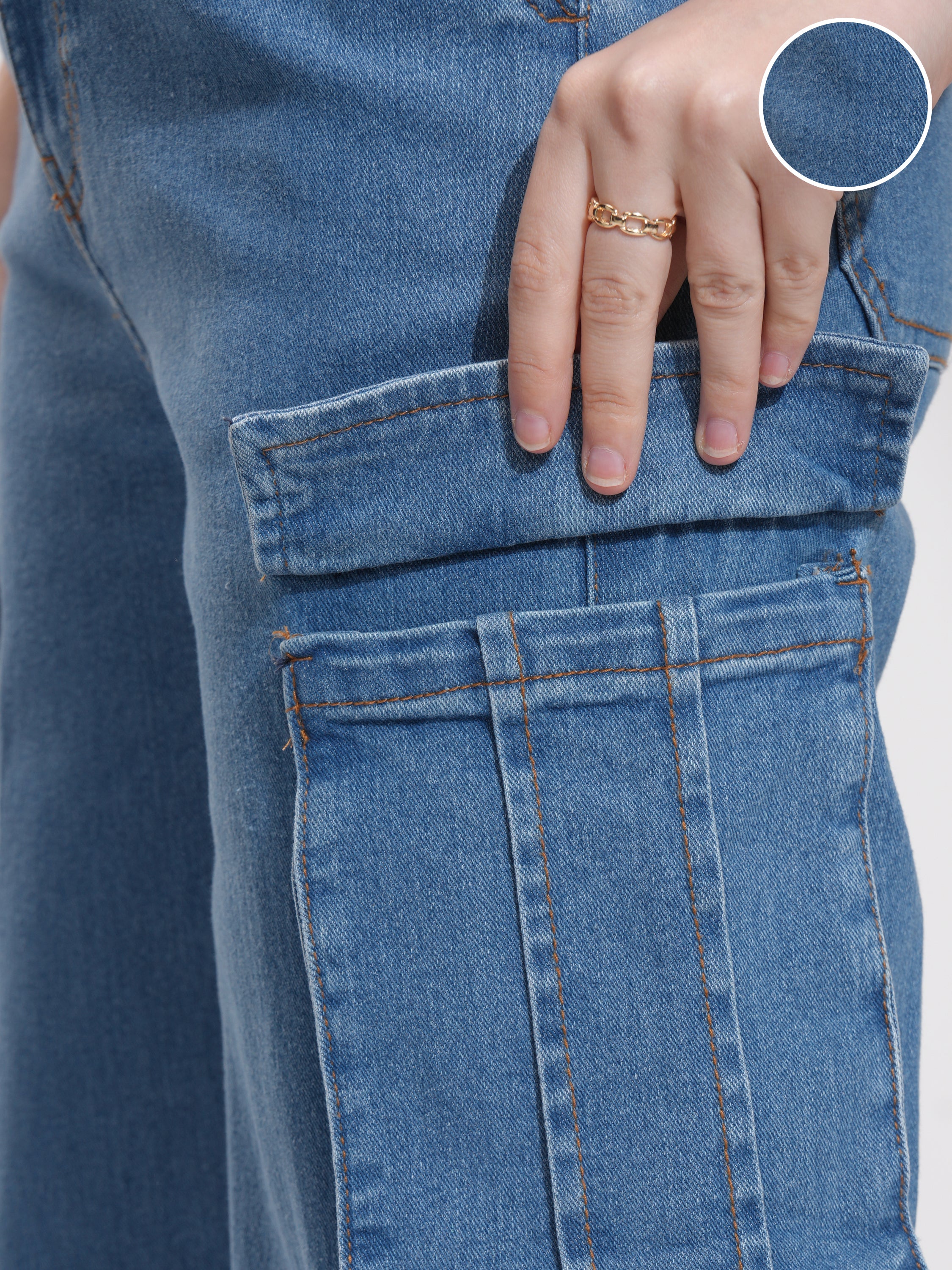 Tokyo Talkies Women Blue Straight Fit Stretchable Jeans - Blue - Image 5