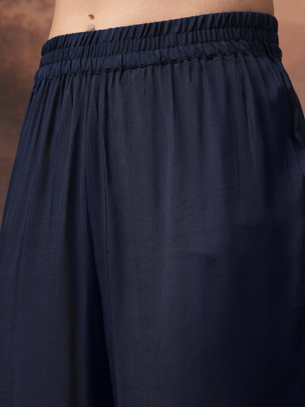 Vishudh Women Purple Embroidered Kurta With Palazzo And Dupatta - Purple - Image 8