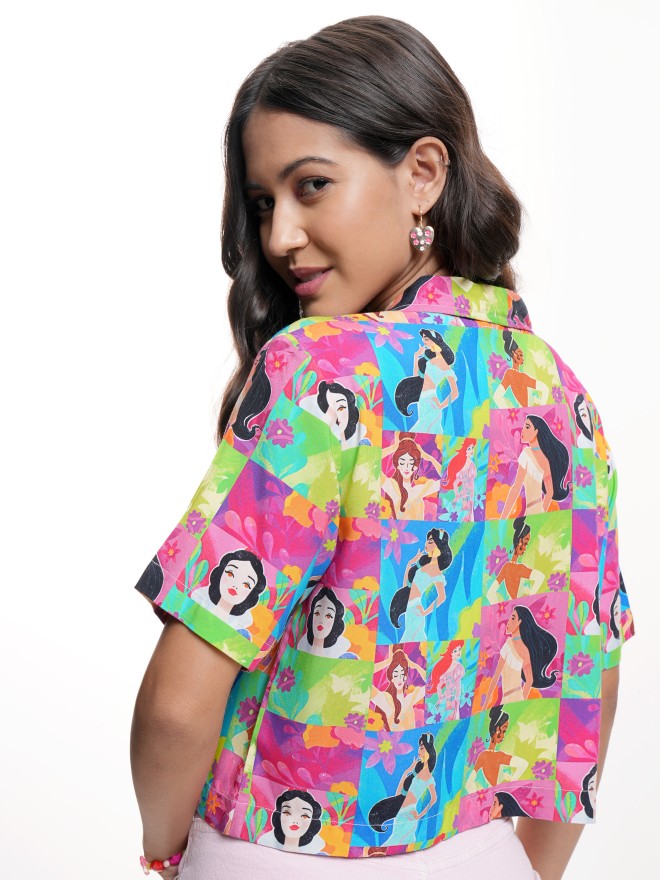Disney By Tokyo Talkies Women Multi Disney Princess Printed Casual Shirt - Multi - Image 3