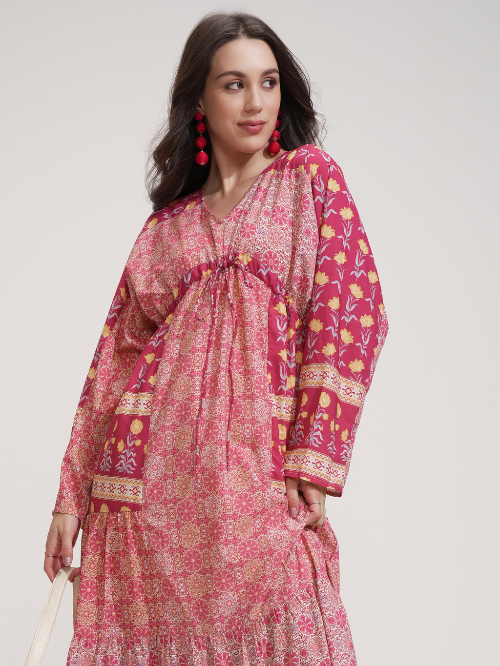 Tokyo Talkies Women Red Printed Maxi Dress - Red - Image 1