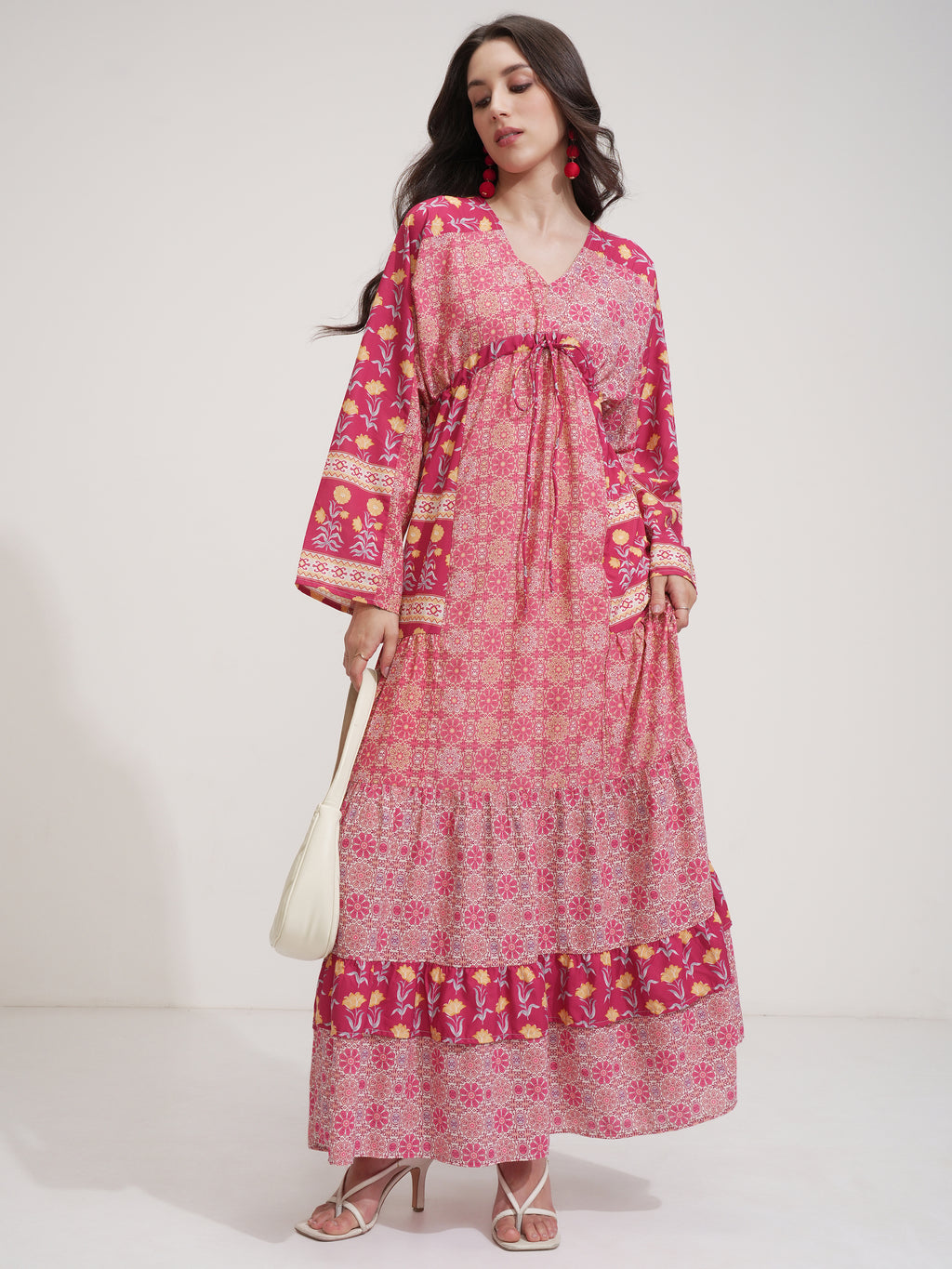 Tokyo Talkies Women Red Printed Maxi Dress - Red - Image 2