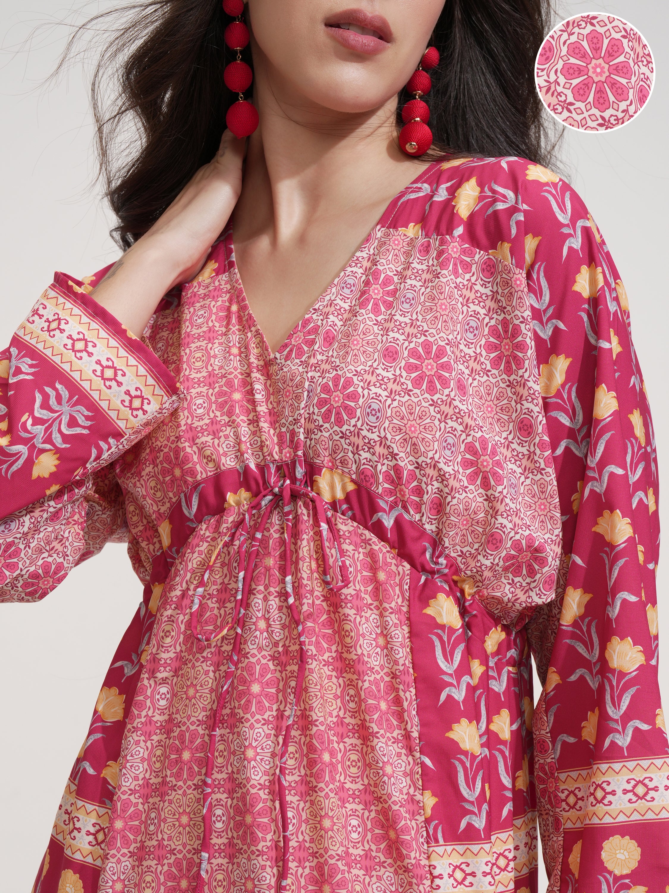 Tokyo Talkies Women Red Printed Maxi Dress - Red - Image 5