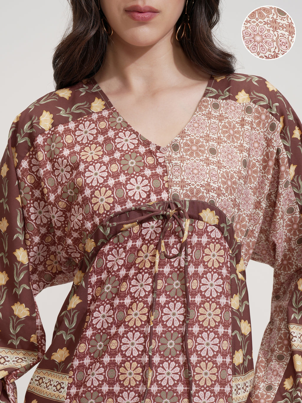 Tokyo Talkies Women Olive Printed Maxi Dress - Olive - Image 5