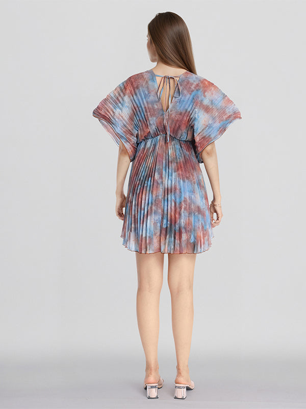 ESPYR By Tokyo Talkies Women Beige Printed Fit and Flare Dress - Beige - Image 3