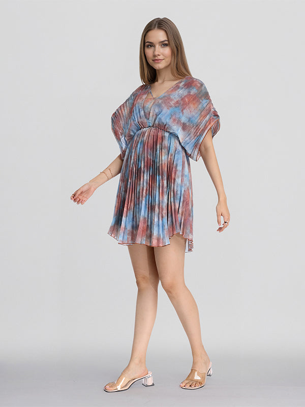 ESPYR By Tokyo Talkies Women Beige Printed Fit and Flare Dress - Beige - Image 4