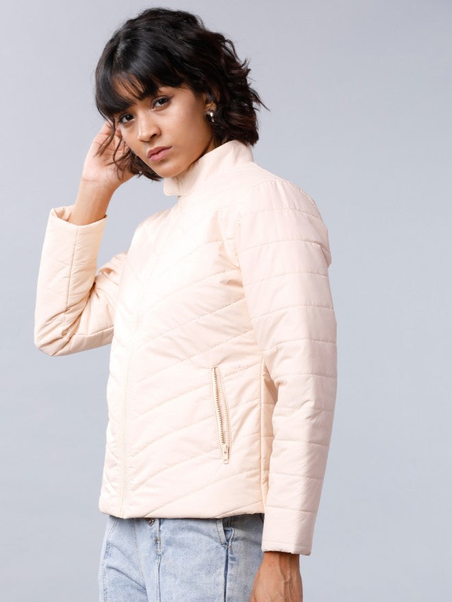 Beige Regular Fit Puffer Jacket - Beige - Image 2