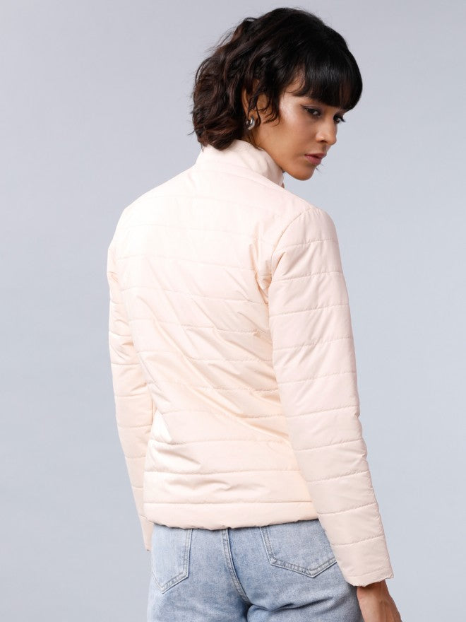 Beige Regular Fit Puffer Jacket - Beige - Image 3