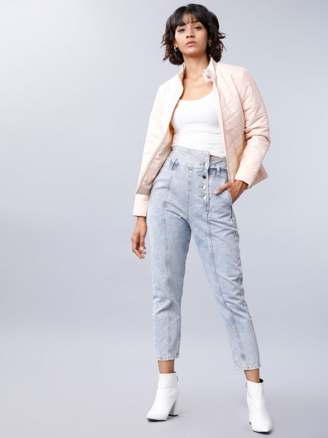 Beige Regular Fit Puffer Jacket - Beige - Image 5