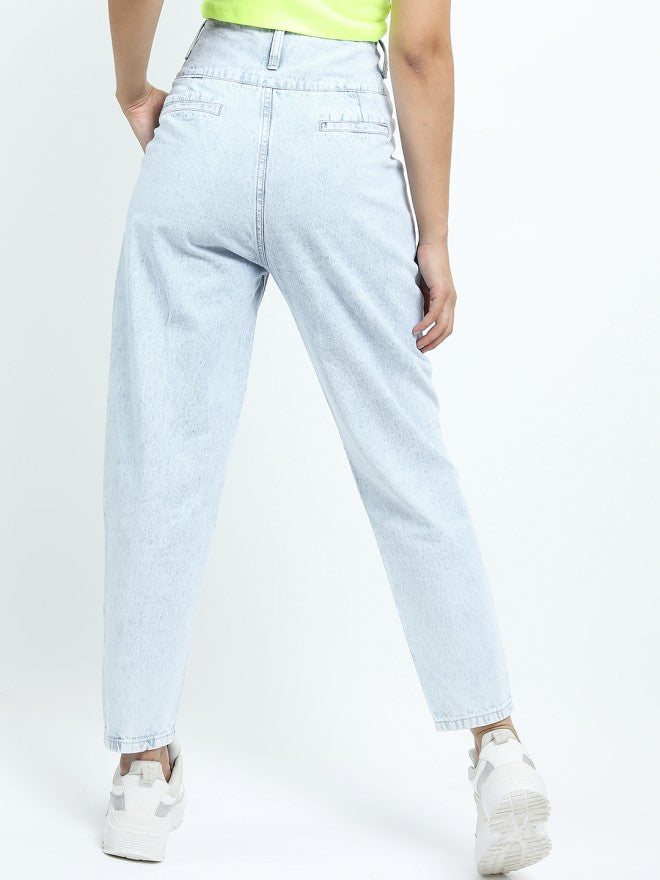 Tokyo Talkies Women Blue Mom Fit Jeans - Blue - Image 3