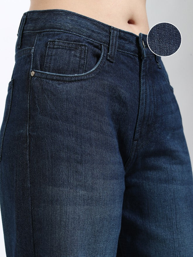 Tokyo Talkies Women Blue Straight Fit Stretchable Jeans - Blue - Image 5