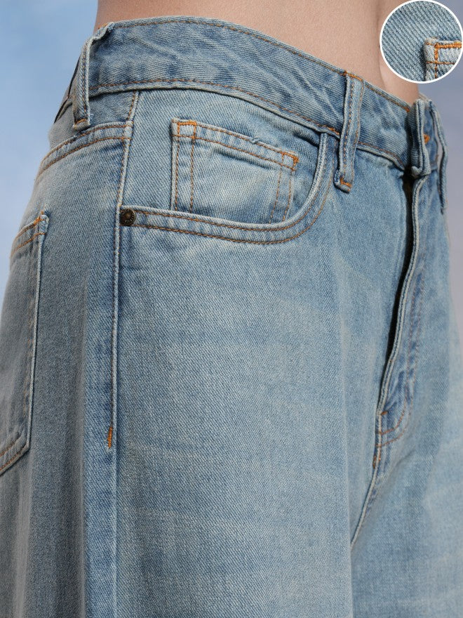 Tokyo Talkies Women Blue Flared Stretchable Jeans - Blue - Image 5