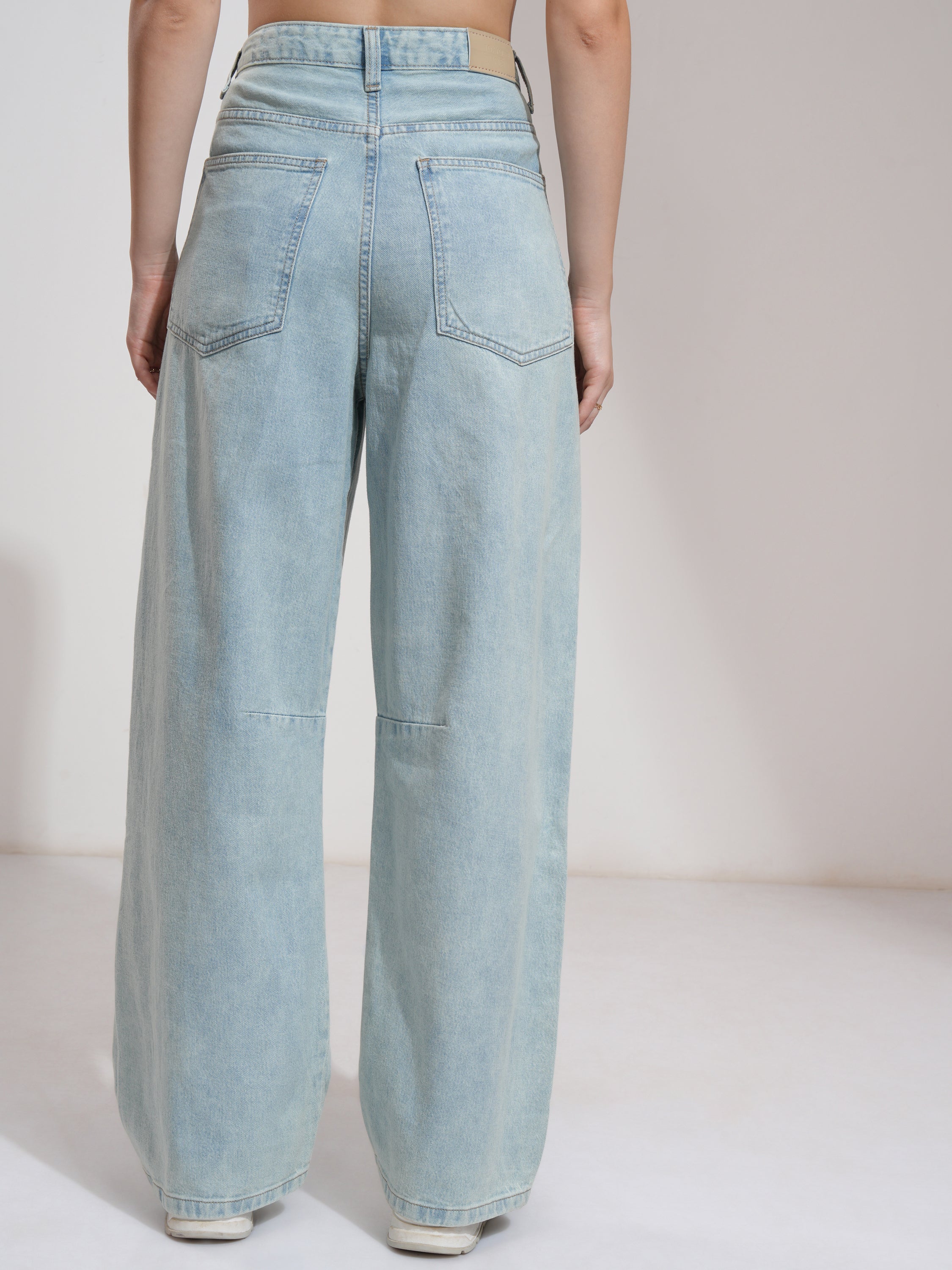 Tokyo Talkies Women Blue Baggy Jeans - Blue - Image 3
