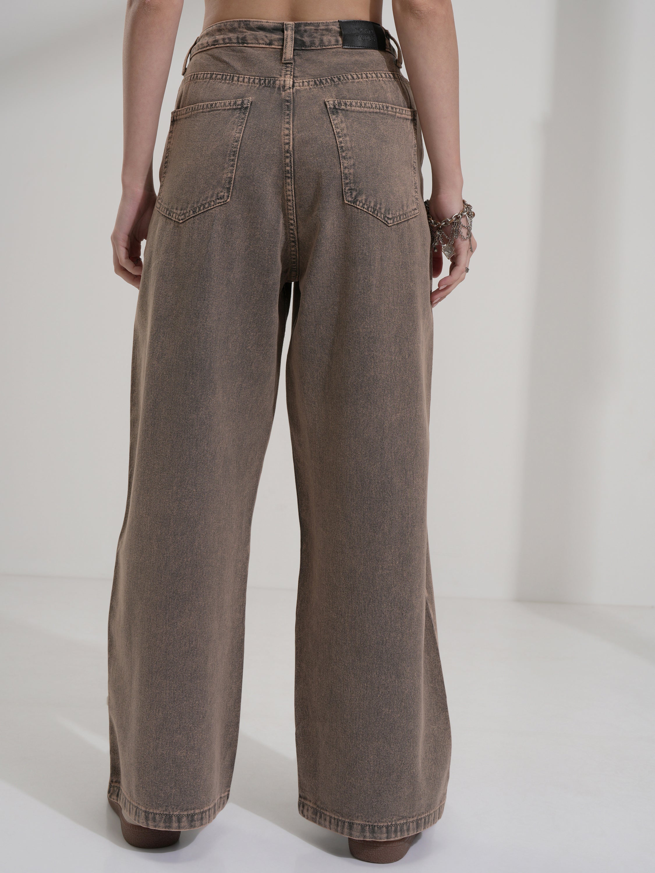 Tokyo Talkies Women Grey Baggy Stretchable Jeans - Grey - Image 3