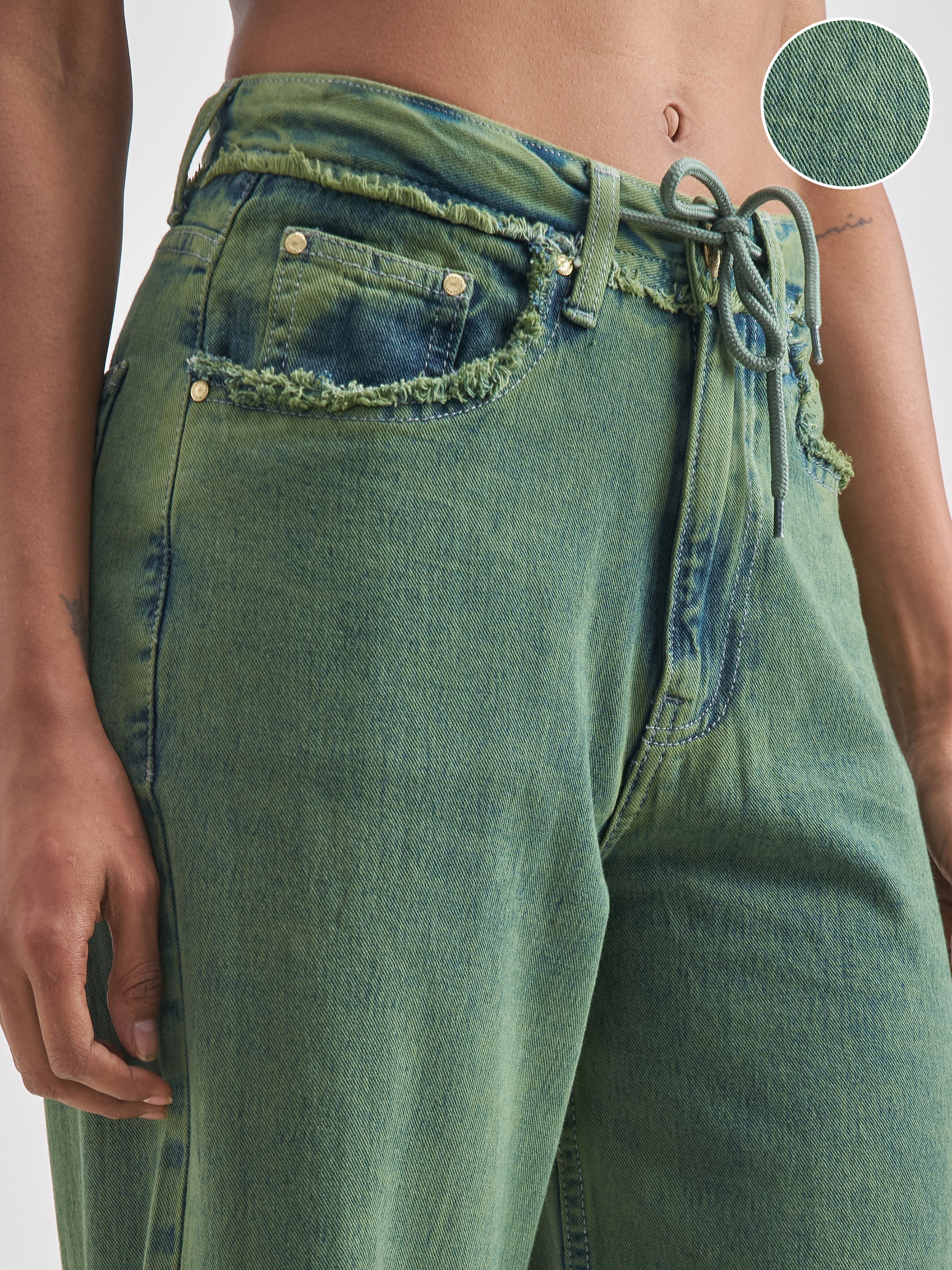 Street By Tokyo Talkies Women Green Loose Fit Jeans - Green - Image 5