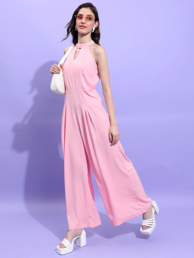 Tokyo Talkies Women Pink Solid Jumpsuit - Pink - Image 4