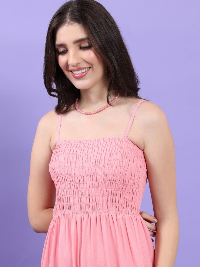 Tokyo Talkies Women Pink Solid Jumpsuit - Pink - Image 2