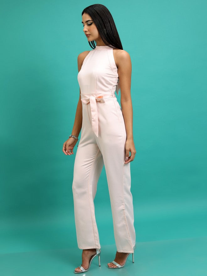 Tokyo Talkies Women Pink Solid Jumpsuit - Pink - Image 2