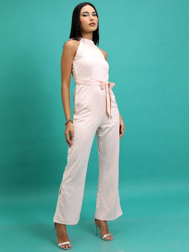 Tokyo Talkies Women Pink Solid Jumpsuit - Pink - Image 4