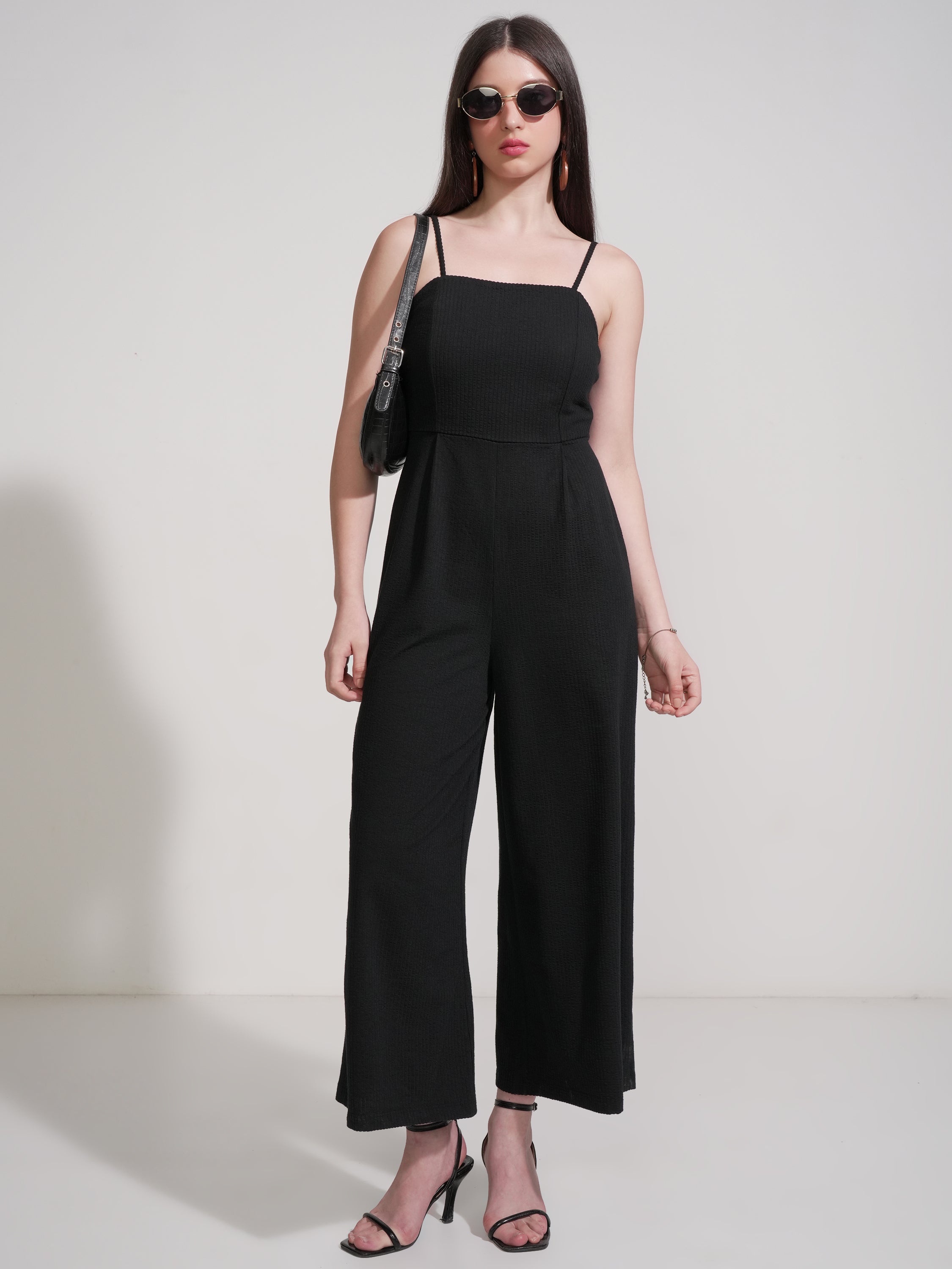 Tokyo Talkies Women Black Solid Jumpsuit - Black - Image 2