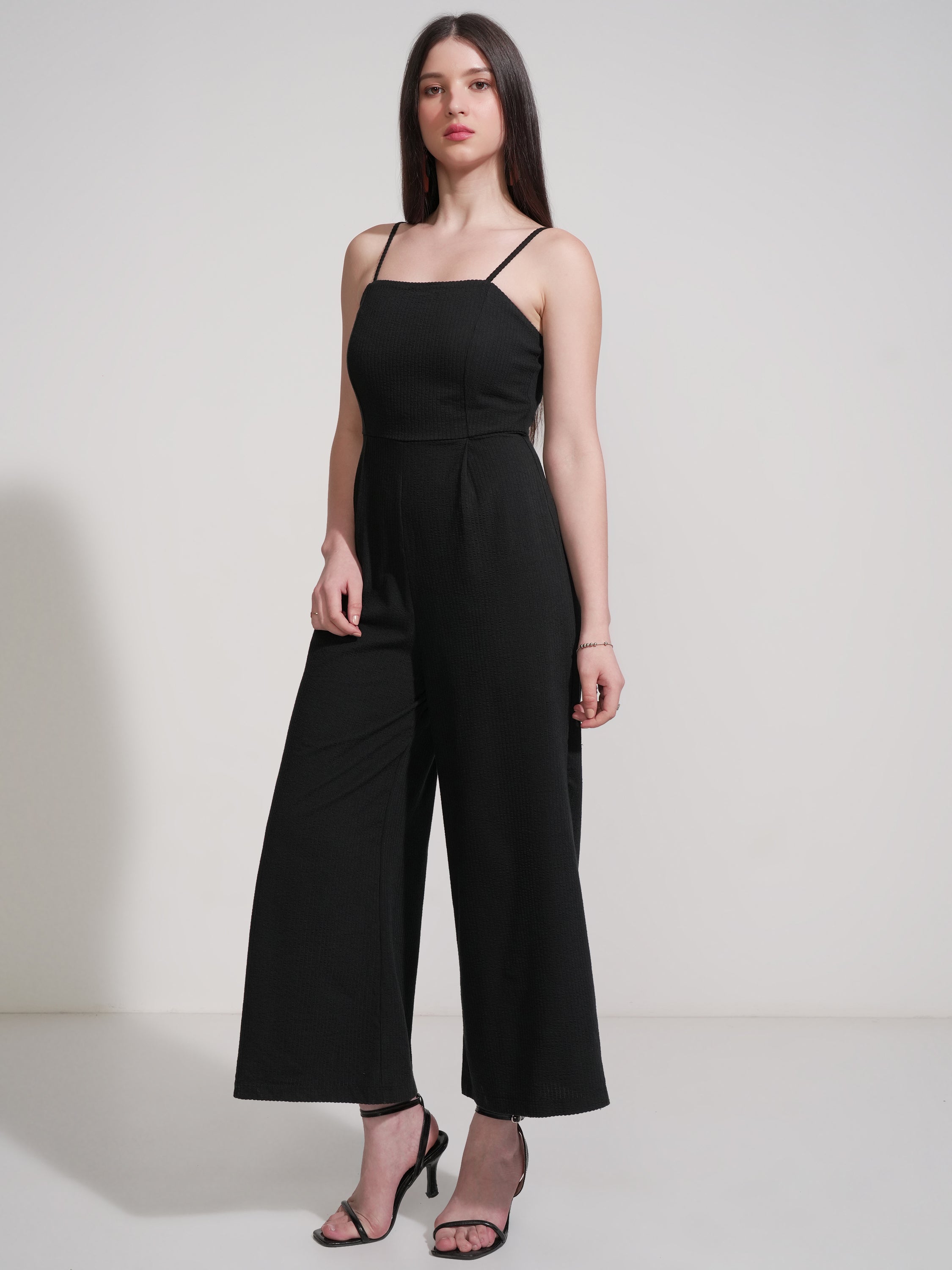 Tokyo Talkies Women Black Solid Jumpsuit - Black - Image 4