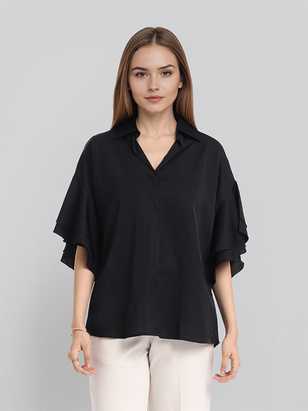 Chic By Tokyo Talkies Women Black Solid Regular Top - Black - Image 1