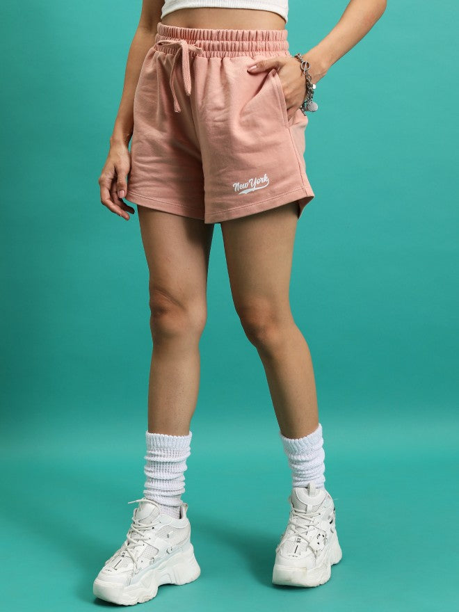 Tokyo Talkies Women Nude Regular Fit Shorts - Nude - Image 4