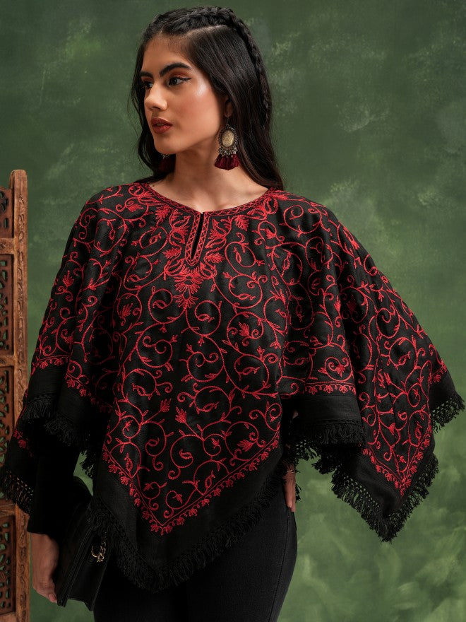 Vishudh Women Black Embroidered Top - Black - Image 1