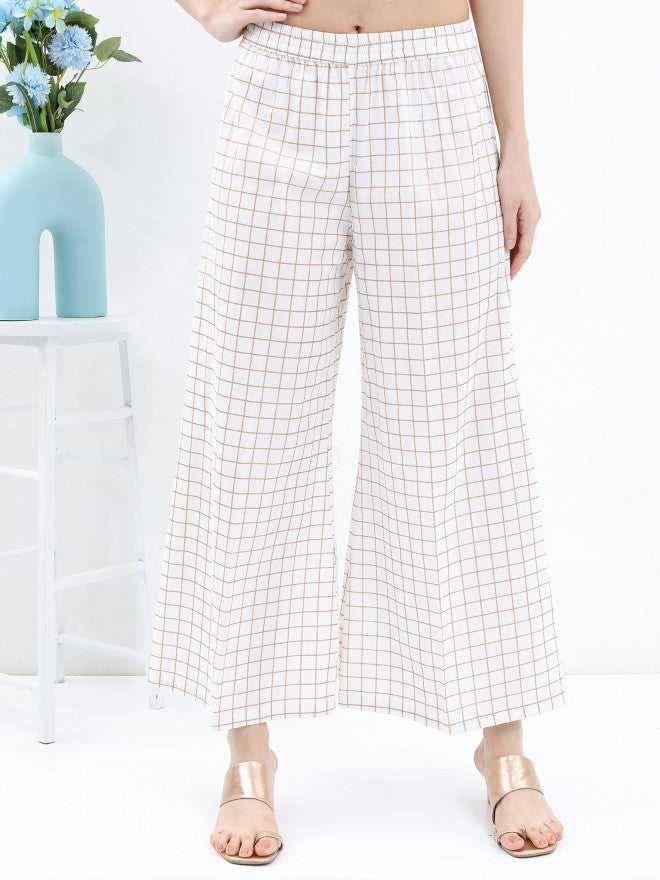 Vishudh Women Off White Printed Kurta With Palazzo And Dupatta - Off White - Image 6