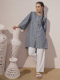 Vara By Vishudh Women Blue Embroidered A-Line Kurta - Blue - Image 1