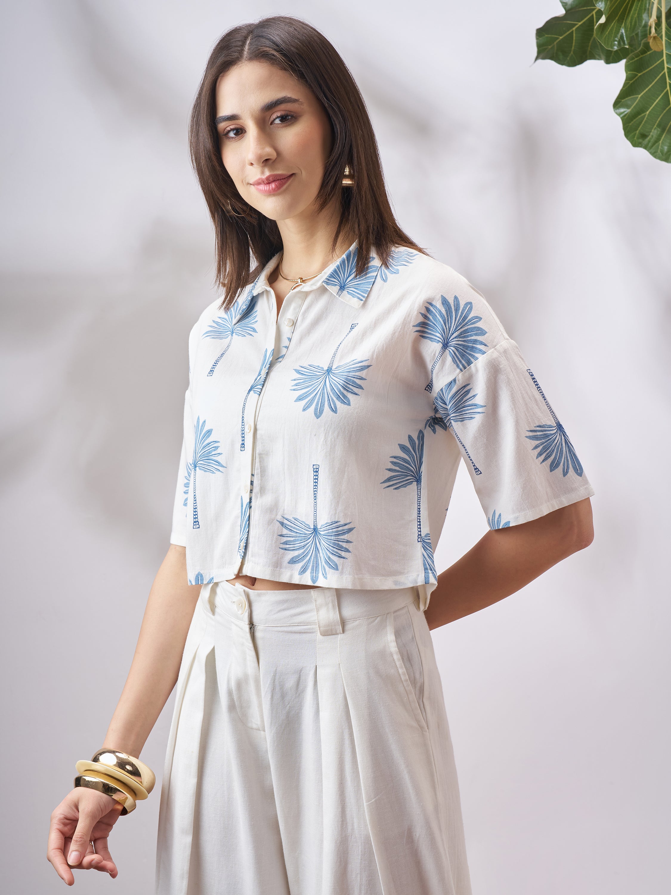 Vara By Vishudh Women Off White Printed Casual Shirt - Off White - Image 4
