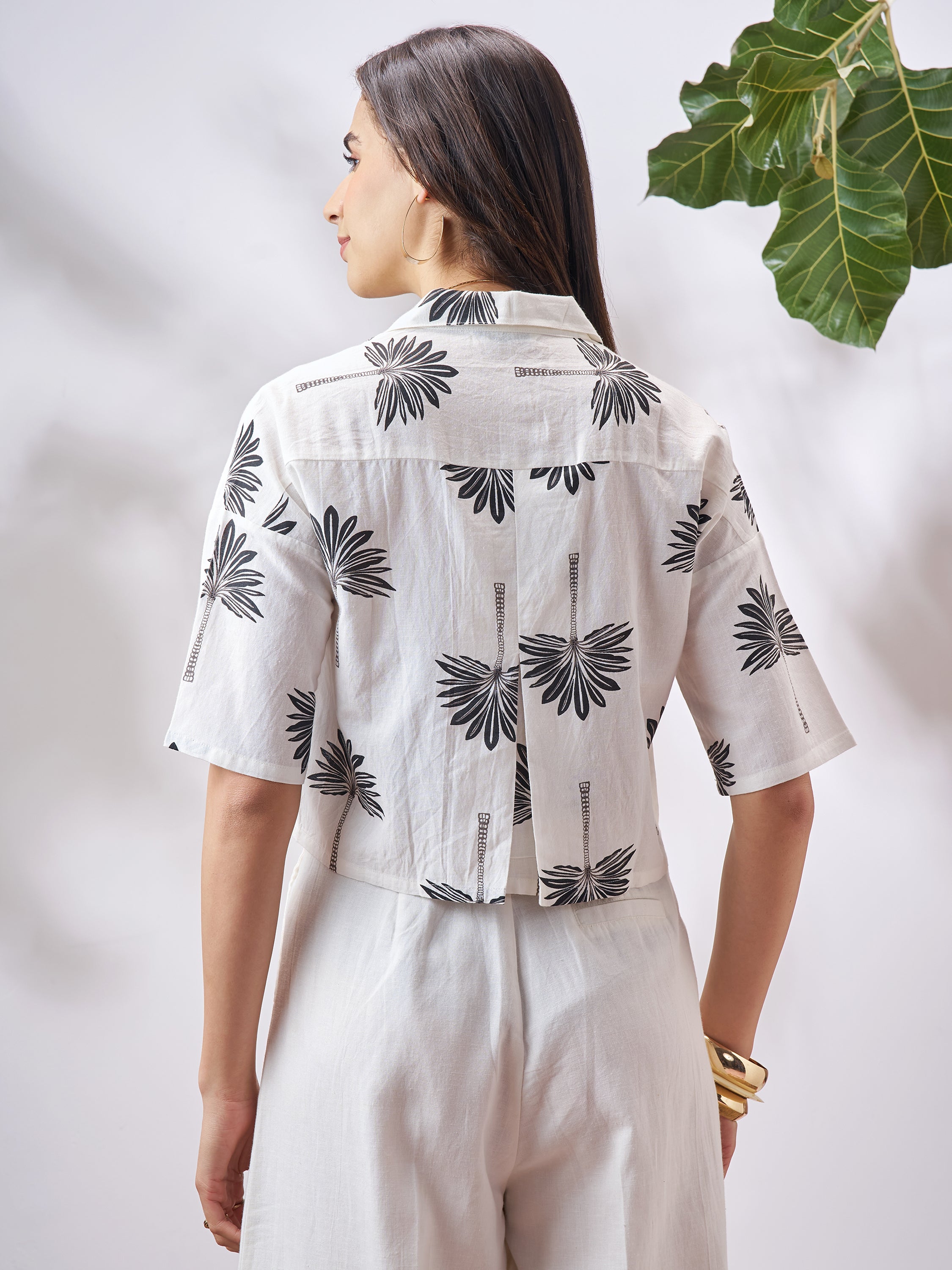 Vara By Vishudh Women Off White Printed Casual Shirt - Off White - Image 3